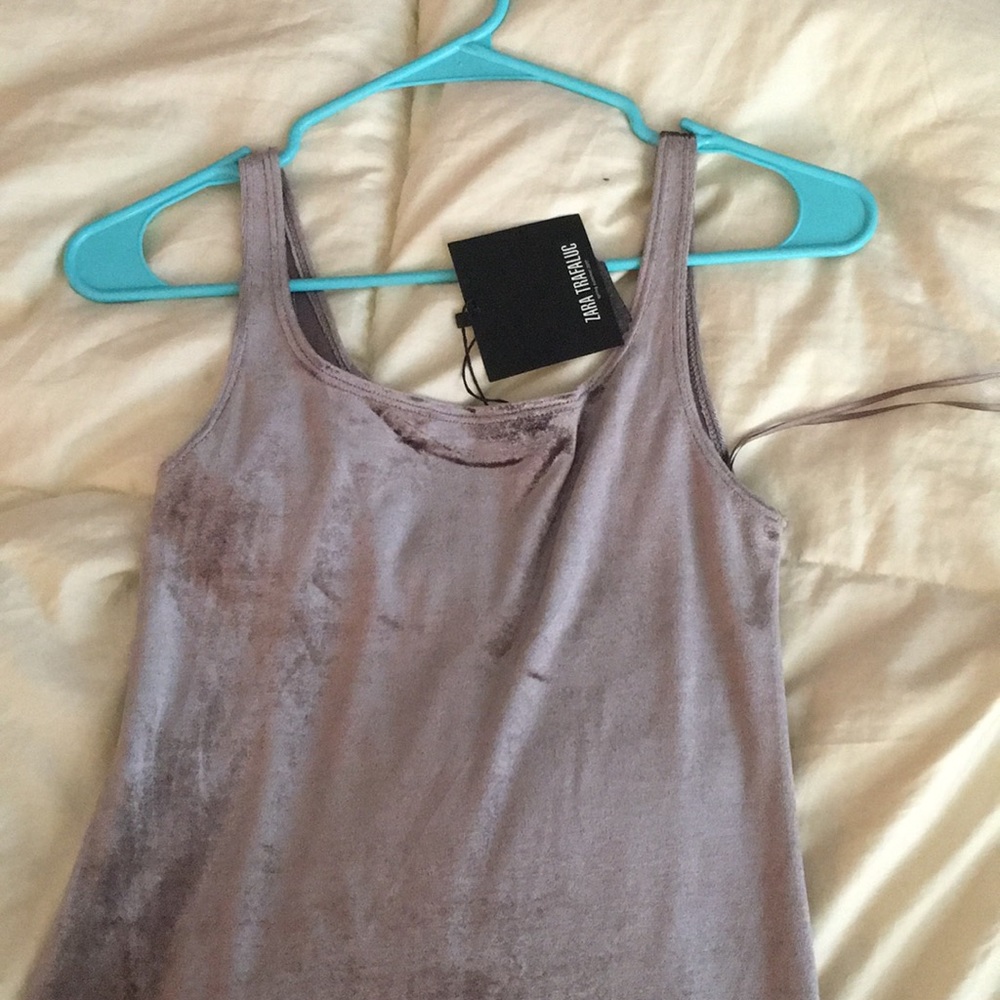 Small Velvet Mauve Dress from Zara